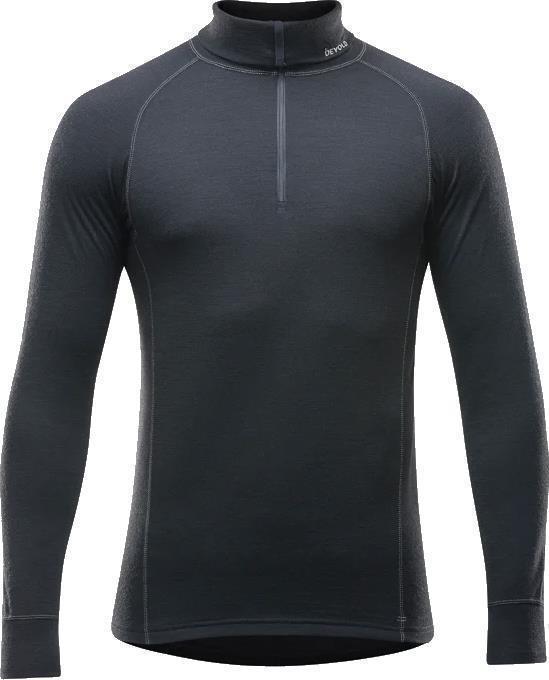 Duo Active Merino 205 LS Zip Neck - Mens - Black 1