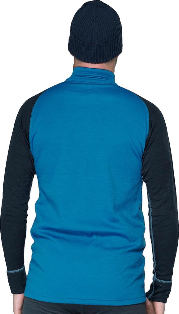 Duo Active Merino 205 LS Zip Neck - Mens - blue / ink 1