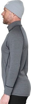 Duo Active Merino 205 LS Zip Neck - Mens - castlerock 1