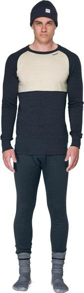 Expedition Merino Silk LS Shirt - Mens - ink / off white 1