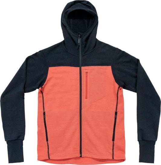 Explorer Merino Hooded Jacket - Womens - ink / coral 1