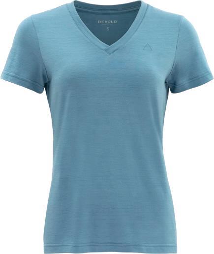 Hareid Merino 200 Tee V-Neck - Womens - Moon 1