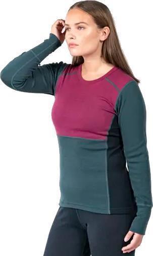 Lauparen Merino 190 LS Shirt - Womens - Beetroot / Woods / Ink 3