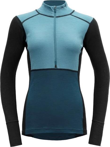Lauparen Merino 190 Zip Neck - Womens - Moon / Ink / Flood 1