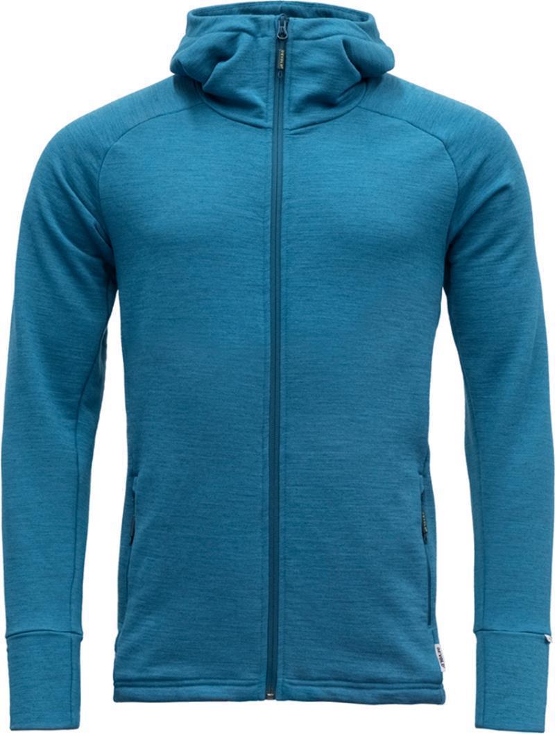 Nibba Merino Hooded Jacket - Mens - Blue Melange 1