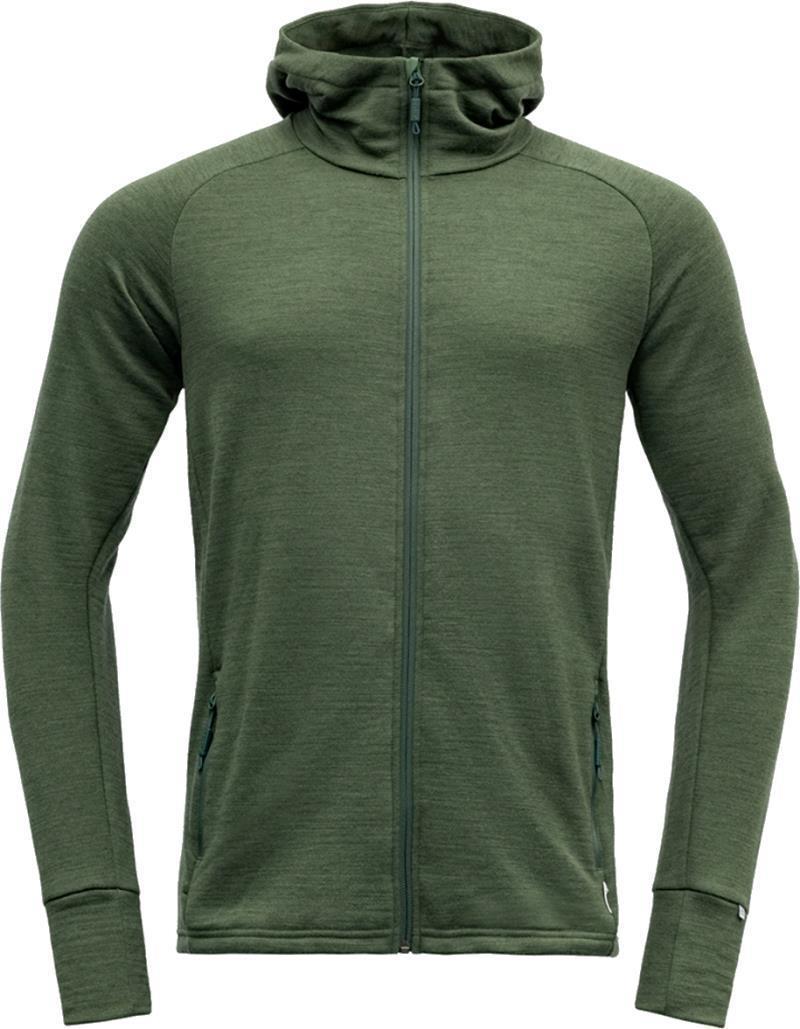 Nibba Merino Hooded Jacket - Mens - Forest Melange 1