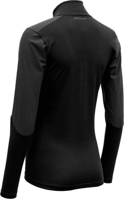 Running Merino Cover Zip Neck - Womens - caviar 1