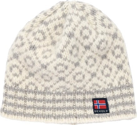 Svalbard Wool Beanie - off white / grey 1