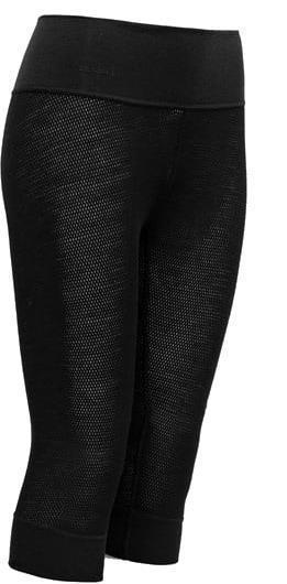 Wool Mesh 190 3/4 Longs - Womens - Caviar 1