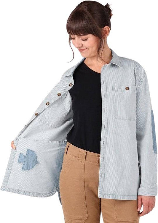 DIY Shirt Jacket - Womens - washboard stripe 1