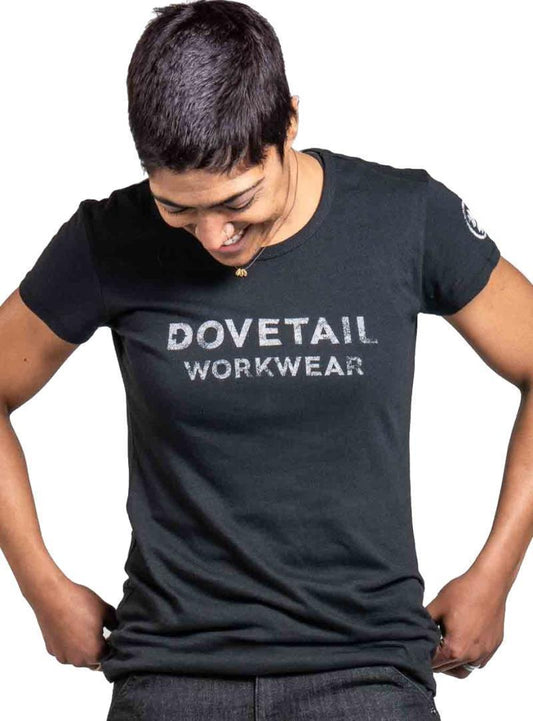 Dovetail Logo Tee - Womens - Black 1