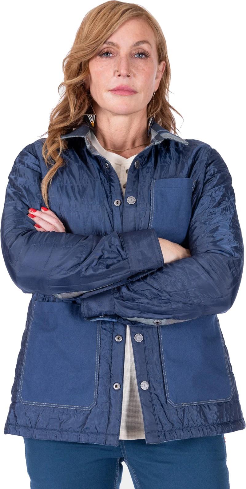 Durham Quilted Shirt Jacket - Womens - loden green plaid 1