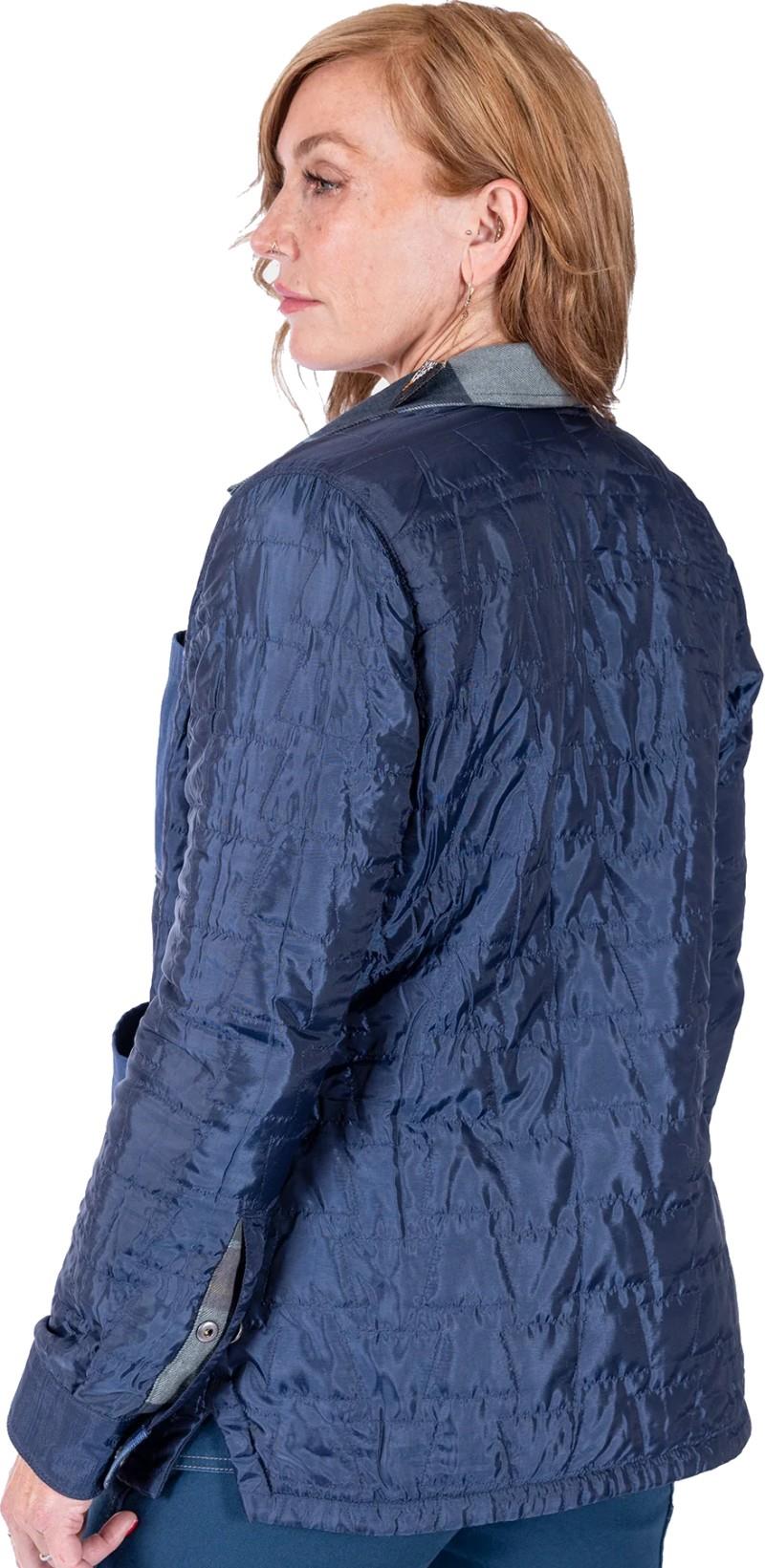 Durham Quilted Shirt Jacket - Womens - loden green plaid 1