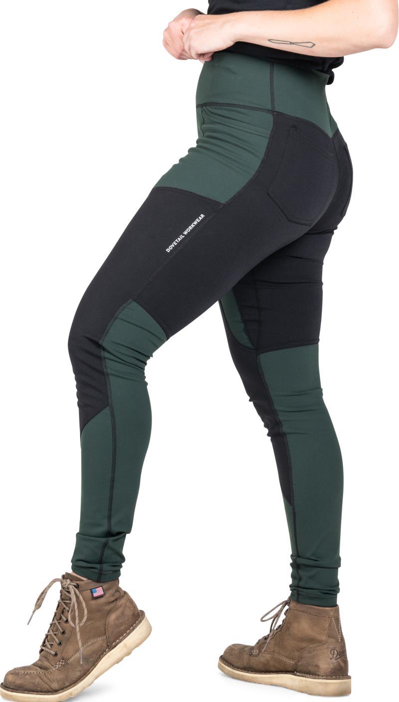 Field Utility Leggings - Womens - Forest Green / Black 3