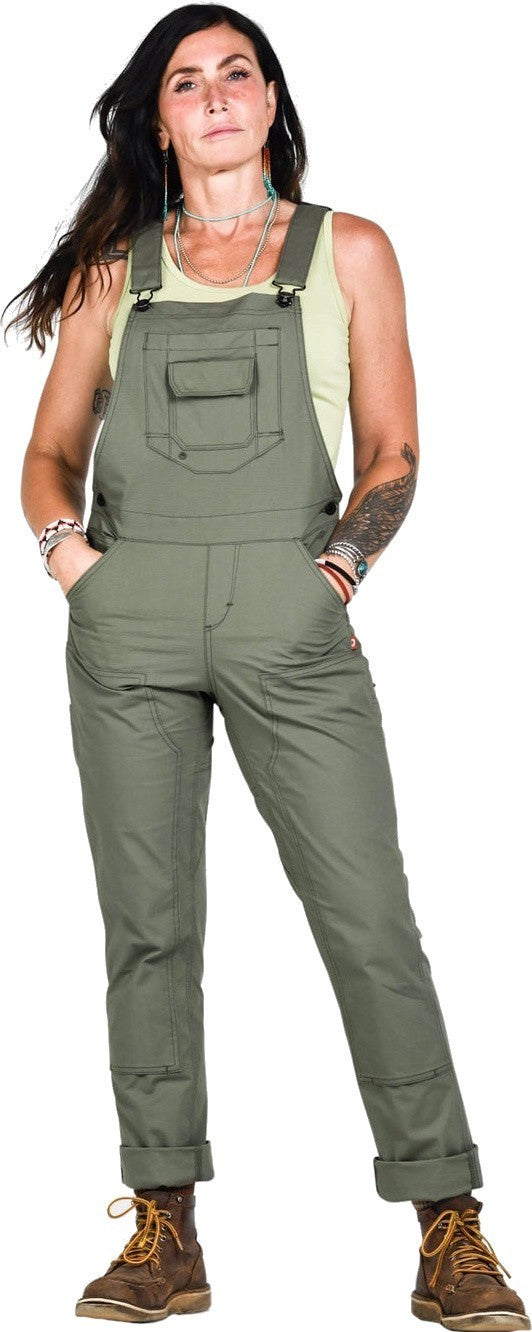 Freshley Overalls, 28" Inseam - Womens - lichen green 1