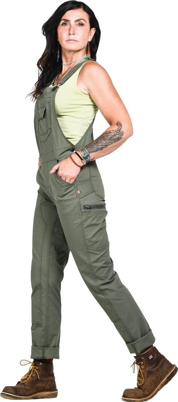 Freshley Overalls, 28" Inseam - Womens - lichen green 1