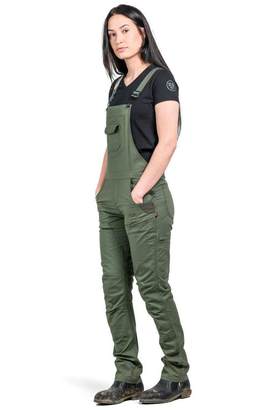 Freshley Overalls, 34" Inseam - Womens - Lichen Green 1