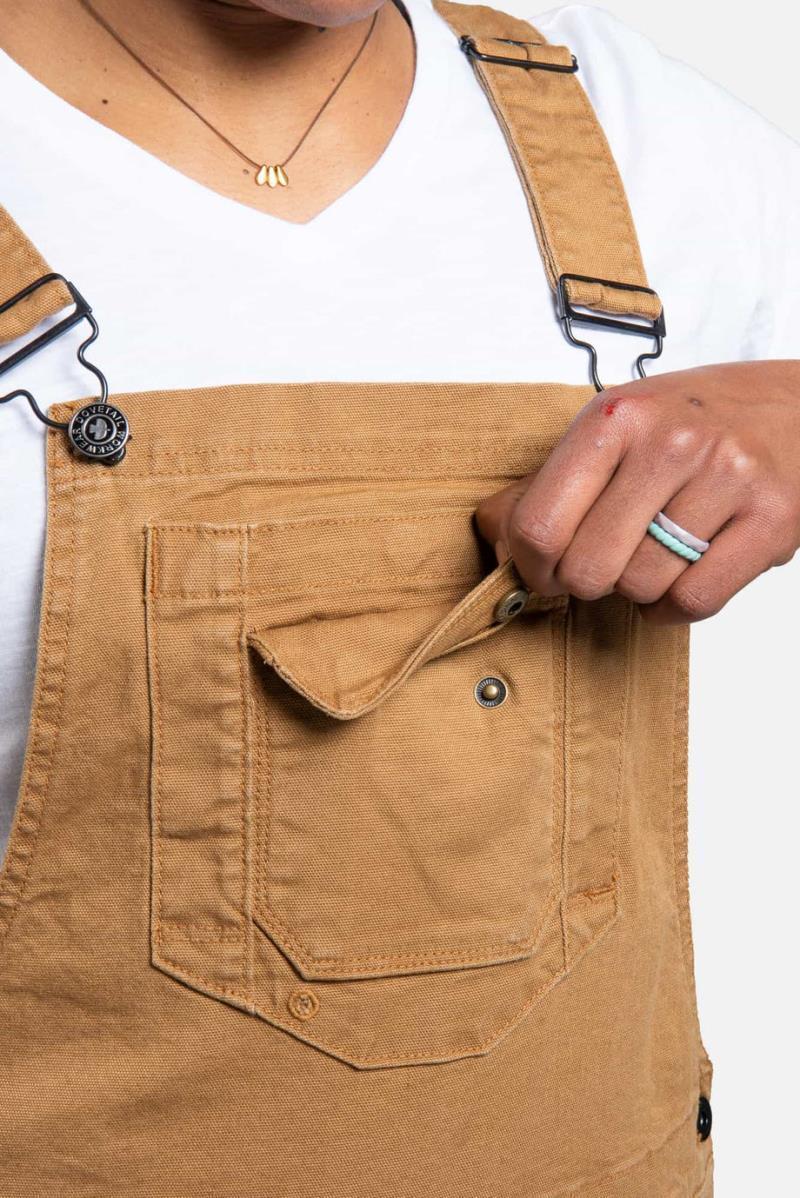 Freshley Overalls, Canvas, 32" Inseam - Womens - Saddle Brown Canvas 5