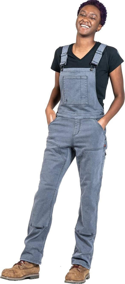 Freshley Overalls, Thermal, 30" Inseam - Womens - dark grey thermal denim 1