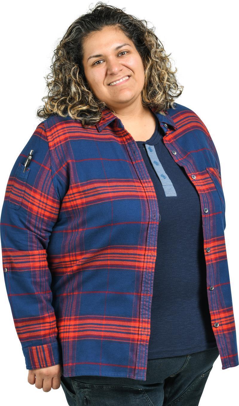 Givens Work Shirt - Womens - Navy / Torch Orange 2