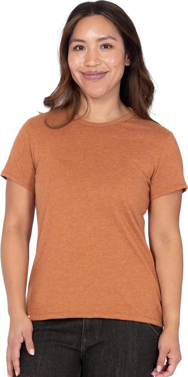 Go-To Crew Neck Tee - Womens - faded paprika 1