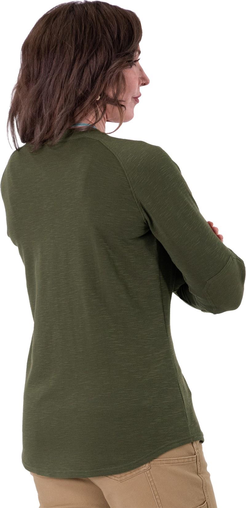 Honed Henley - Womens - moss green 1