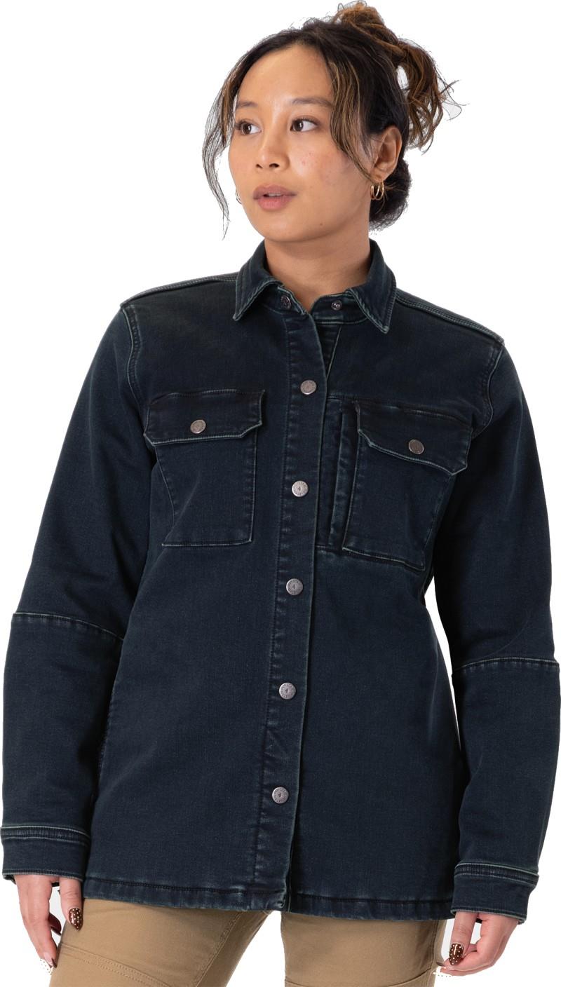 Oahe Hotswap Stretch Denim Work Jacket - Womens - indigo 1