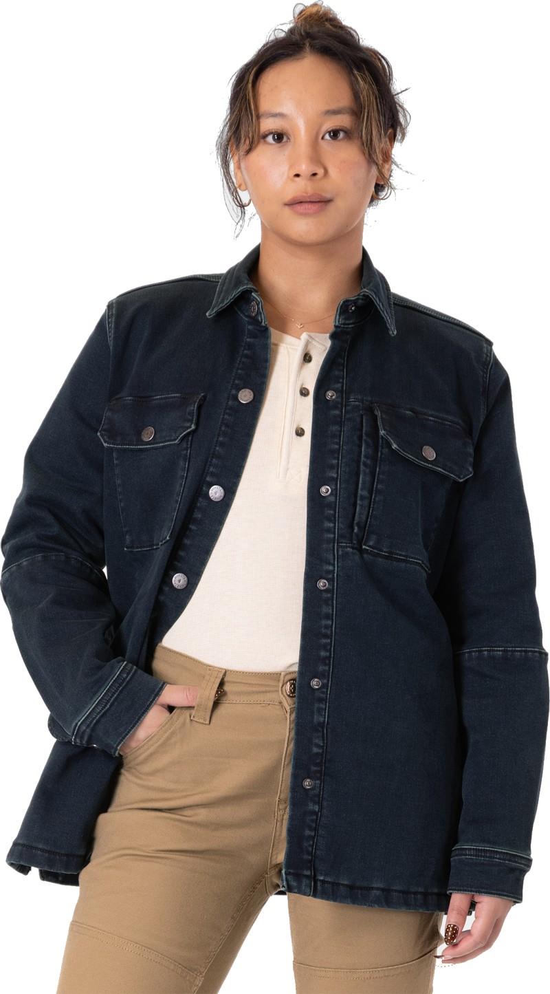 Oahe Hotswap Stretch Denim Work Jacket - Womens - indigo 1