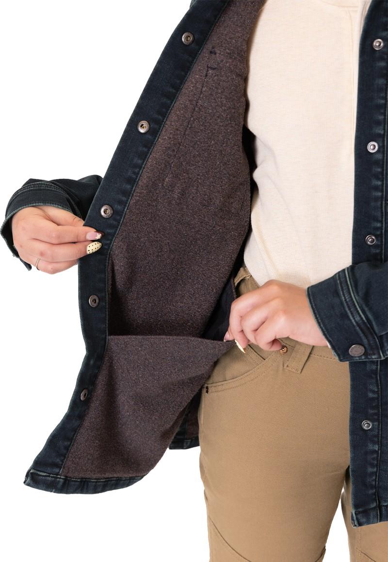 Oahe Hotswap Stretch Denim Work Jacket - Womens - indigo 1