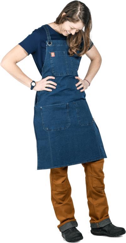 Obana Long Apron - Womens - Wabash Stripe 1