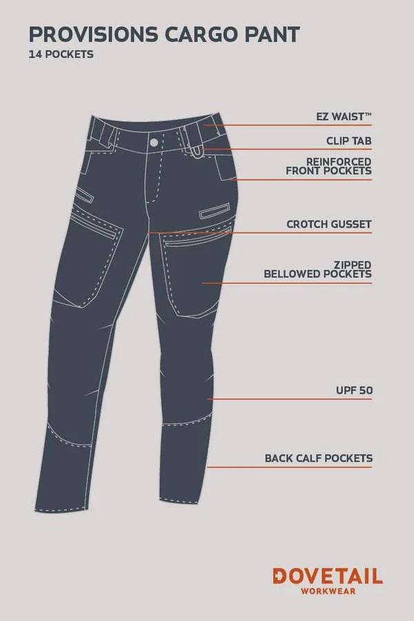 Provisions Cargo Pants, 32" Inseam - Womens - faded black 1