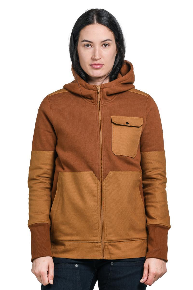 Rugged Zip Hoodie - Womens - Saddle Brown 1