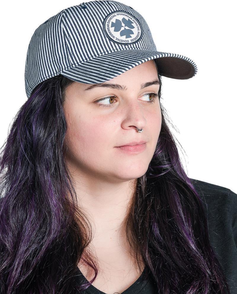 Shop Cap - Womens - Indigo Stripe 1