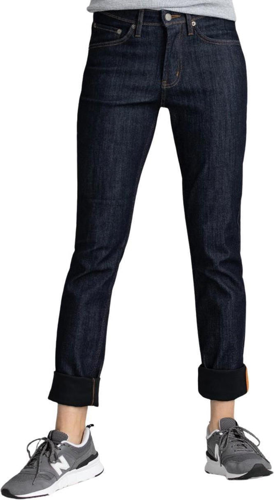 All-Weather Denim Slim Straight Pants, 32" Inseam - Womens - heritage rinse 1