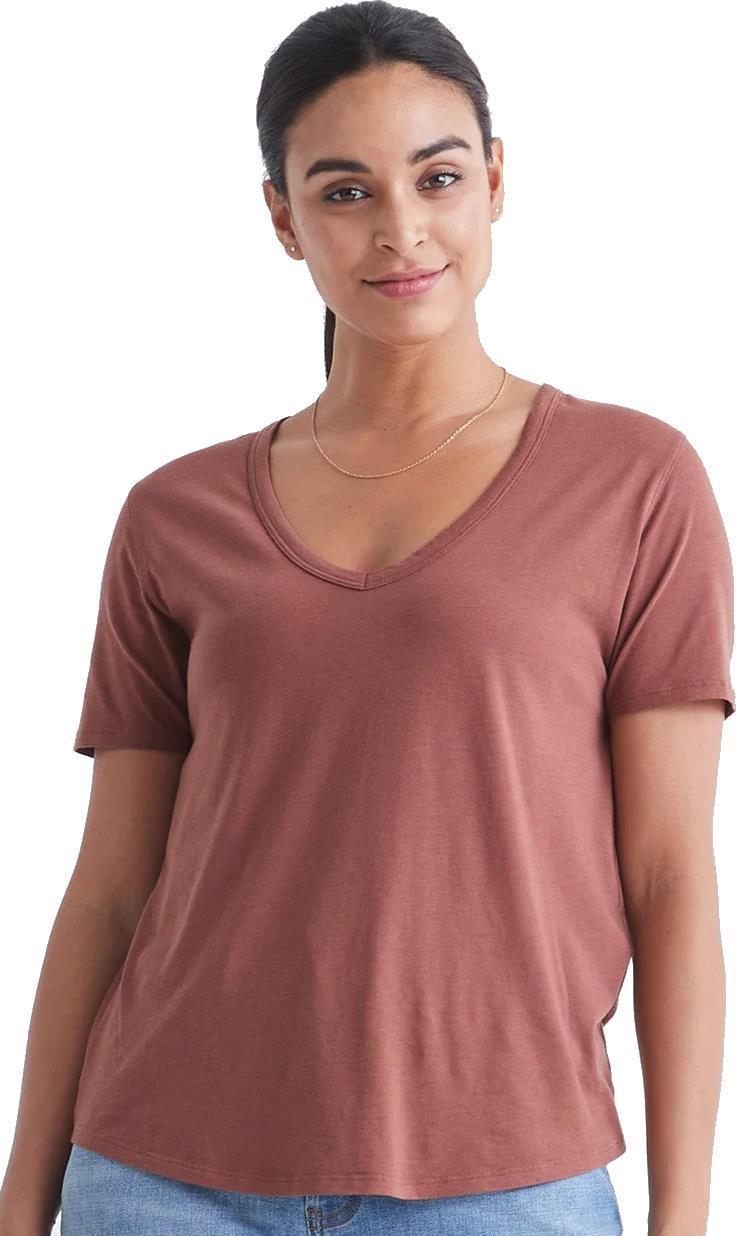 Dura-Soft Only V-Neck Tee - Womens - Rust 1