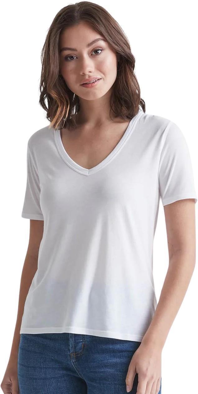 Dura-Soft Only V-Neck Tee - Womens - White 1
