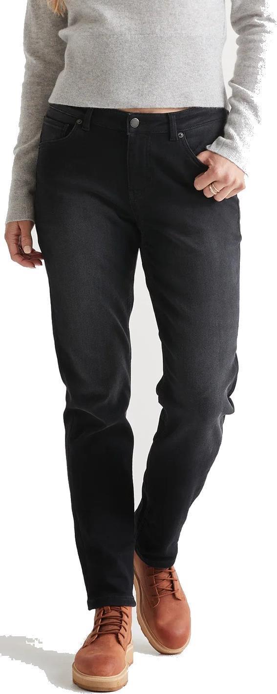 Fireside Denim Girlfriend Jeans, 30" Inseam - Womens - Washed Black 1