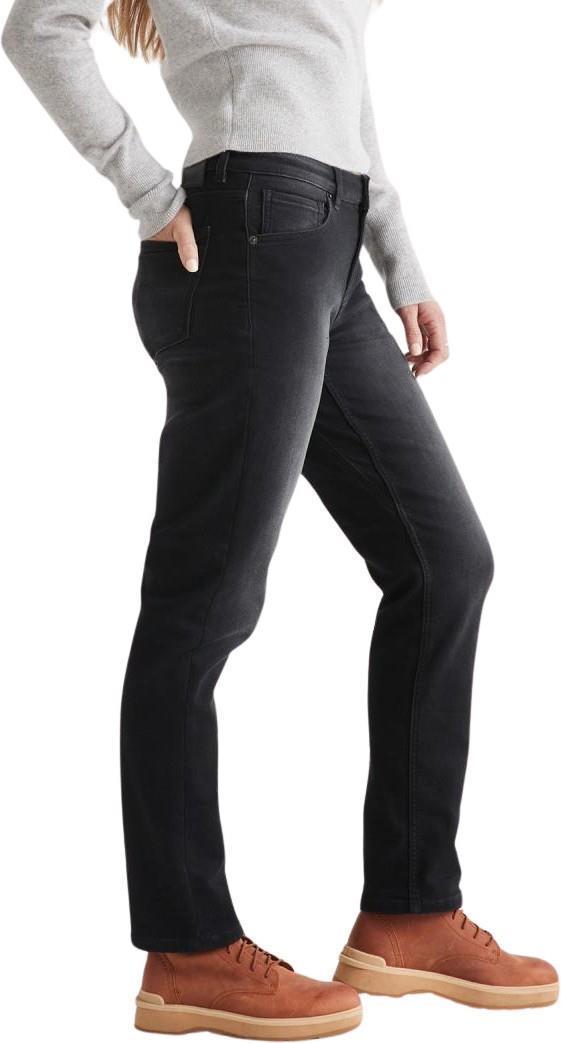 Fireside Denim Girlfriend Jeans, 30" Inseam - Womens - Washed Black 2