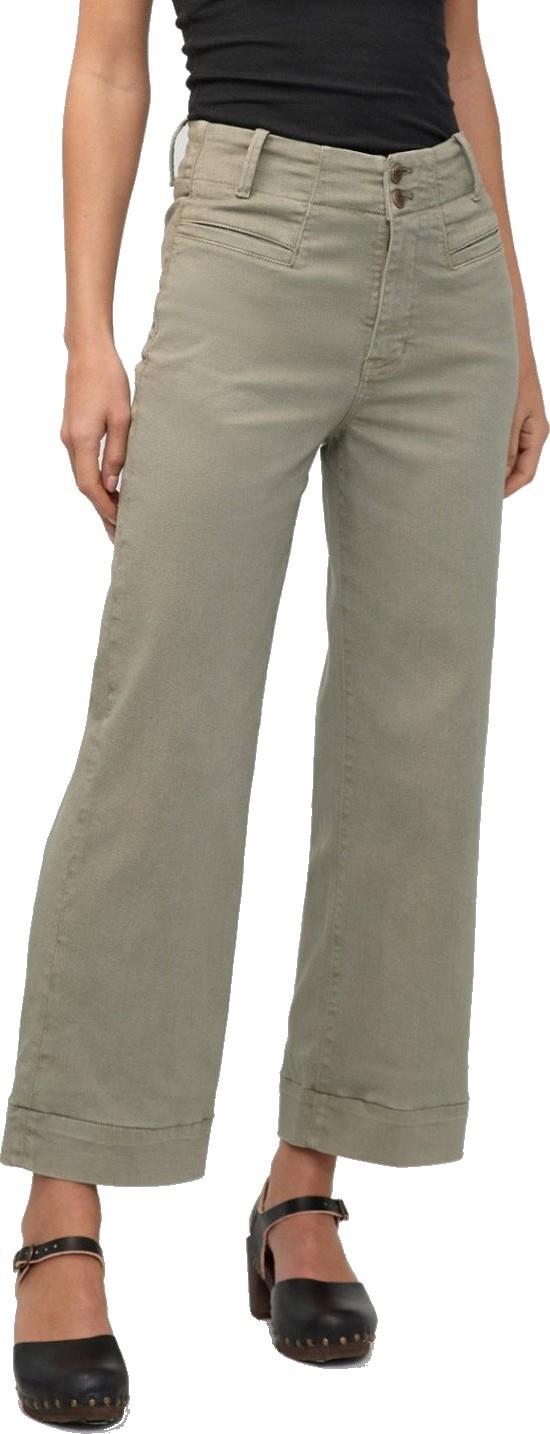 FlexTwill High-Rise Trousers, 30" Inseam - Womens - light olive 1