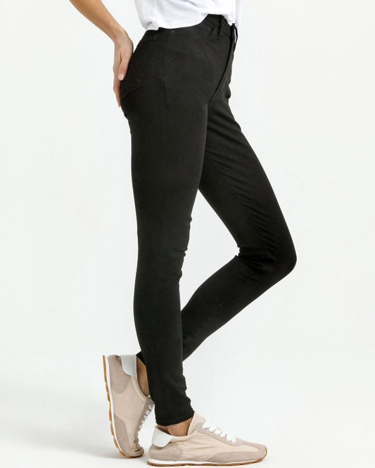 Four Way Flex Denim, High Rise Skinny, 31" Inseam - Womens - Black 1