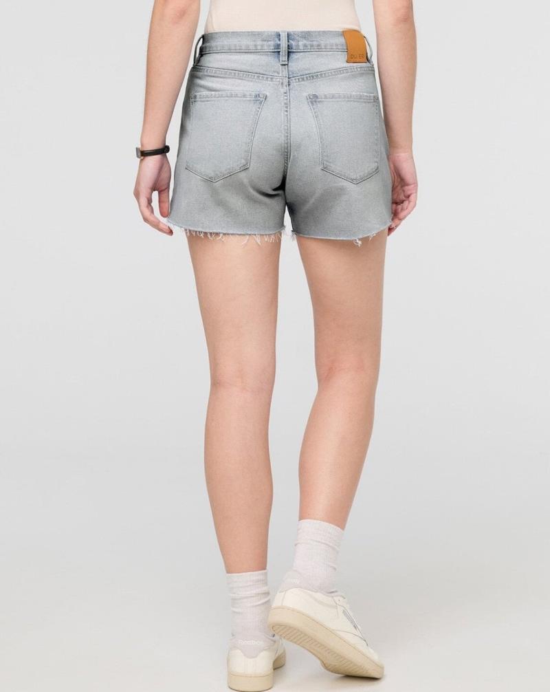 Midweight Denim High Rise Shorts, 5" Inseam - Womens - Light Bleach 3