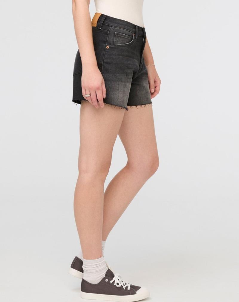 Midweight Denim High Rise Shorts, 5" Inseam - Womens - Vintage Black 2