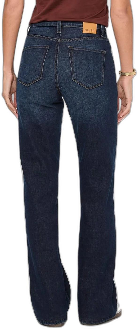 Midweight Performance Denim High Rise Wide Leg Jeans, 30" Inseam - Womens - moonlight blue 1