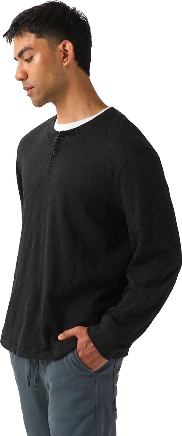 Midweight Slub Jersey LS Henley - Mens - black 1