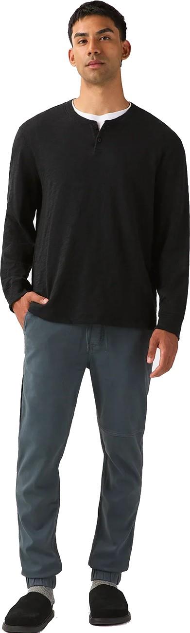 Midweight Slub Jersey LS Henley - Mens - black 1