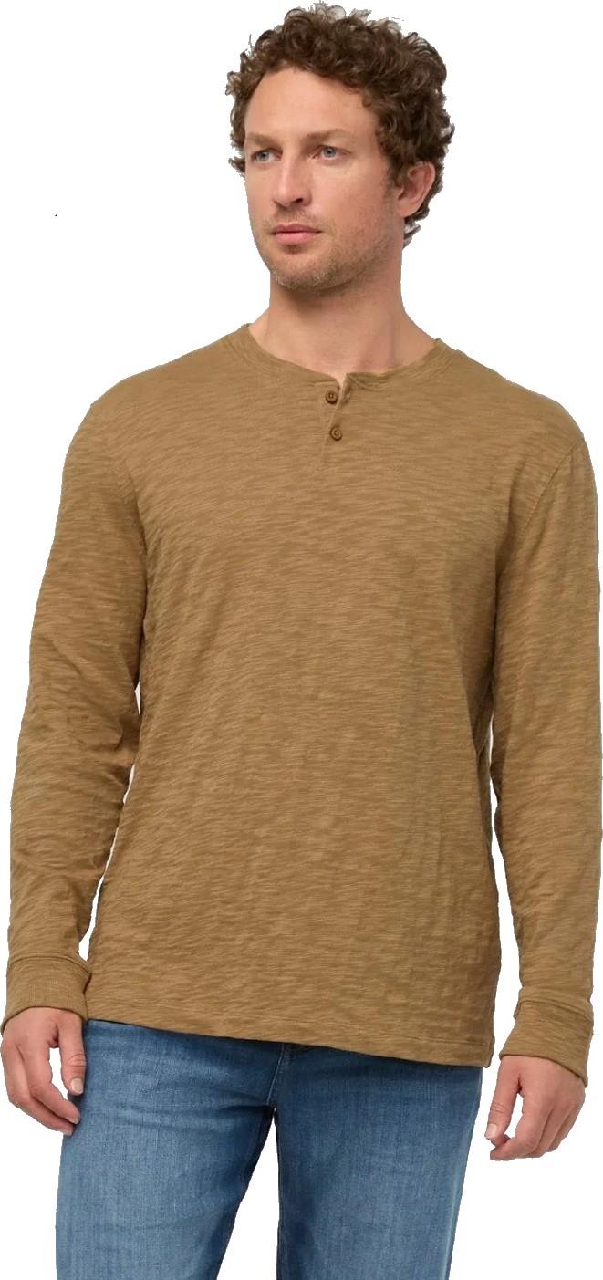 Midweight Slub Jersey LS Henley - Mens - caramel 1