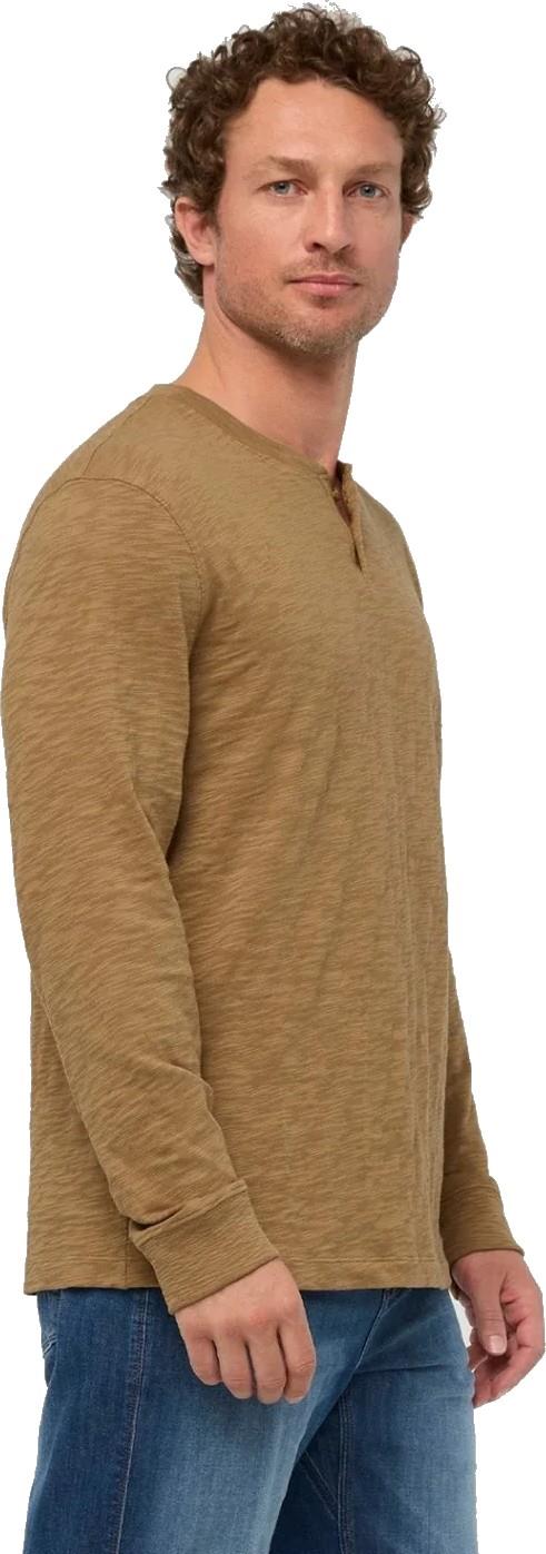 Midweight Slub Jersey LS Henley - Mens - caramel 1