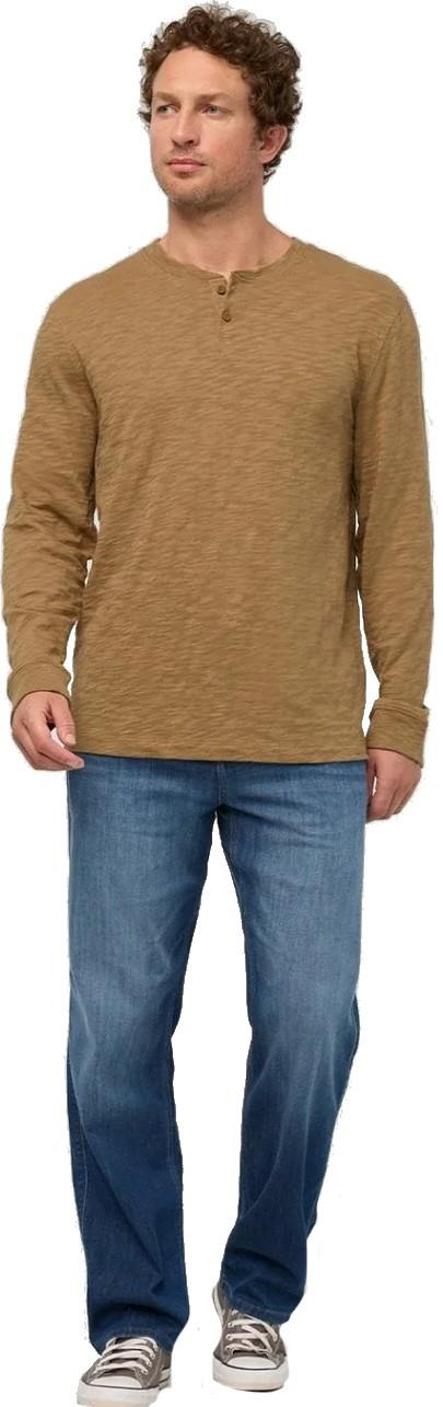 Midweight Slub Jersey LS Henley - Mens - caramel 1