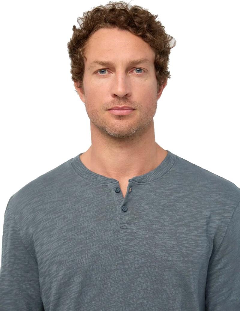 Midweight Slub Jersey LS Henley - Mens - slate blue 1