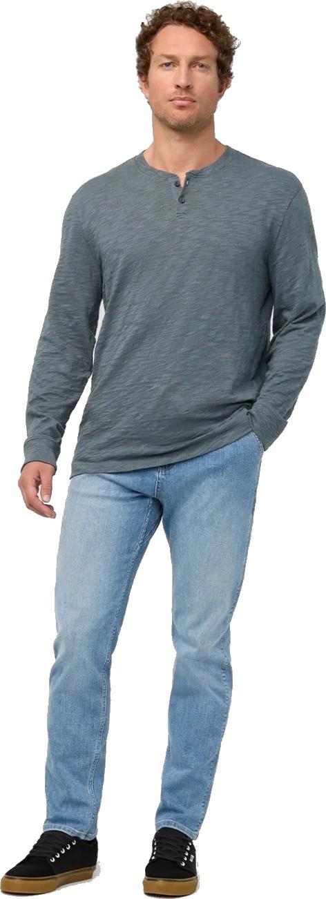 Midweight Slub Jersey LS Henley - Mens - slate blue 1